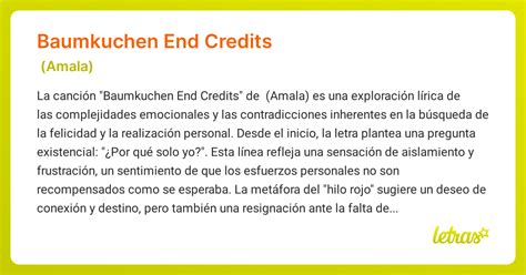 significado de la cancion baumkuchen  credits feat