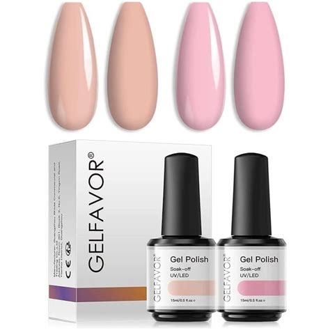 Vernis Semi Permanent Nude Rose Vernis Ongles Gel Lot De Vernis Ongles Gels Couleurs Ml