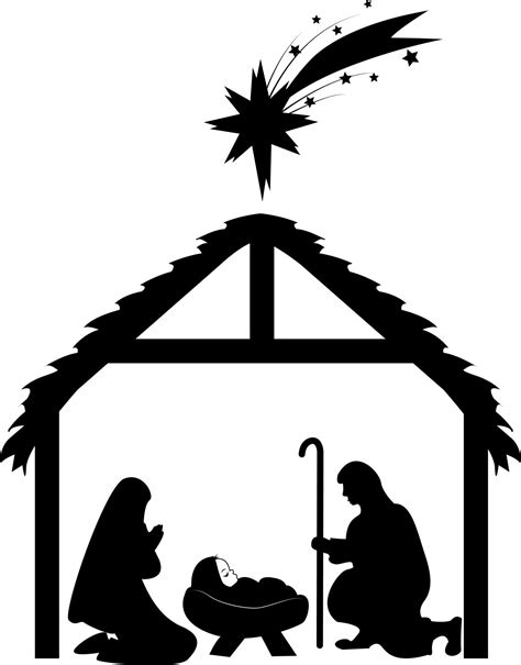 Baby Jesus Clip Art Black And White