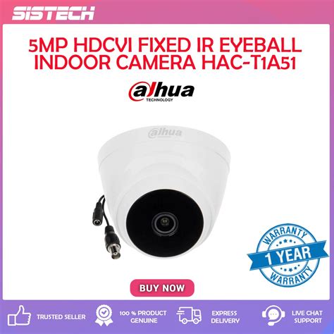 Dahua 5MP HDCVI Fixed IR Eyeball Dome B1A51P IR Bullet HAC B1A51