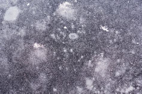Ice With Air Bubbles And Fresh Snow Stock Image Image Of Icicle