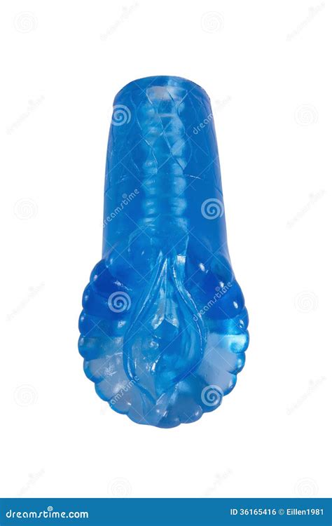 Blue Sex Toy For Man On White Stock Photo Image Of Male Latex