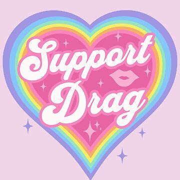 Support Drag Retro Rainbow Heart Lgbtq Kawaii Cute Gay Pride Sticker For Sale By Puffyp