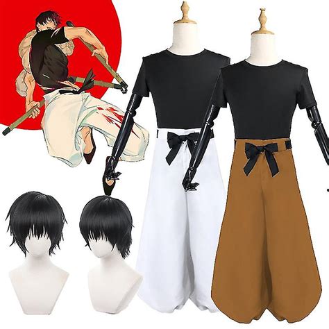 Fushiguro Toji Cosplay Jujutsu Kaisen Cosplay Costume Toji Fushiguro Uniform Black Top Pants ...