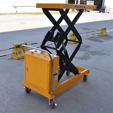 Battery Powered Platform 500kg 1000kg Trolley Mobile Scissor Lift Table