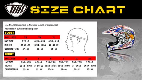 Motorcycle Helmet Size Chart Youth