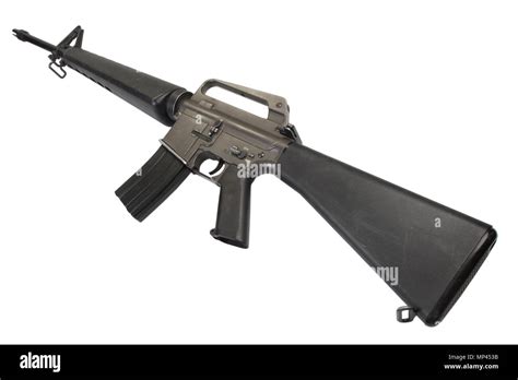 M16 Rifle Vietnam War Period Isolated On A White Background Stock Photo