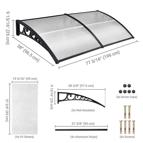 Yescom Door And Window Poly Awning Canopy 80 X40 Yescomusa