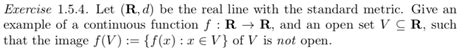 Solved Exercise Let R D Be The Real Line With The Chegg