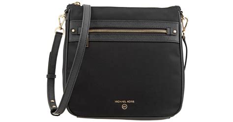 Michael Kors Jet Set Large Nylon Gabardine Messenger Bag In Black Lyst