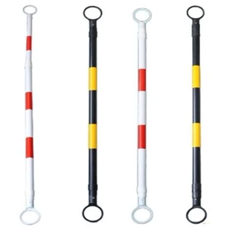 High Visibility Plastic Yellow Black Retractable Barrier Bar For