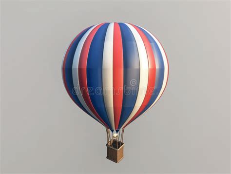 Striped Hot Air Balloon In Flight Stock Image Image Of Flight