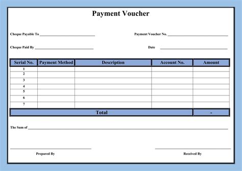 Download Payment Voucher Template in Word