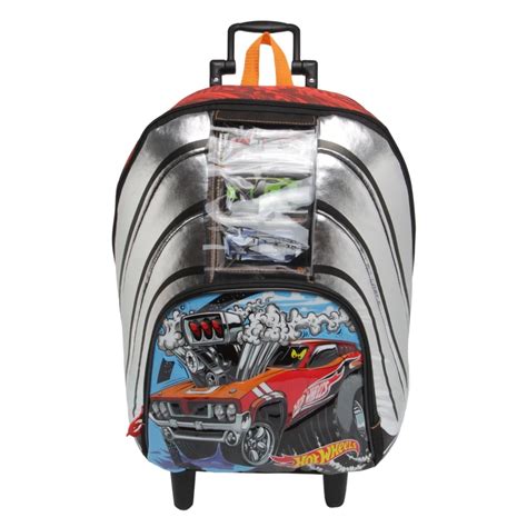 Mochila Sestini Infantil M Rodinha Hot Wheels Prata Shopee Brasil