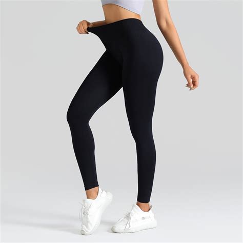 European And American Peach Rear V Naked Yoga Pants Womens Pants Ins High Waist Hip Lifting