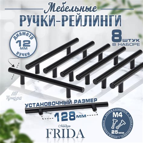 Мебельная ручка рейлинг, м/о 128 мм, комплект 8 шт купить на OZON по ...