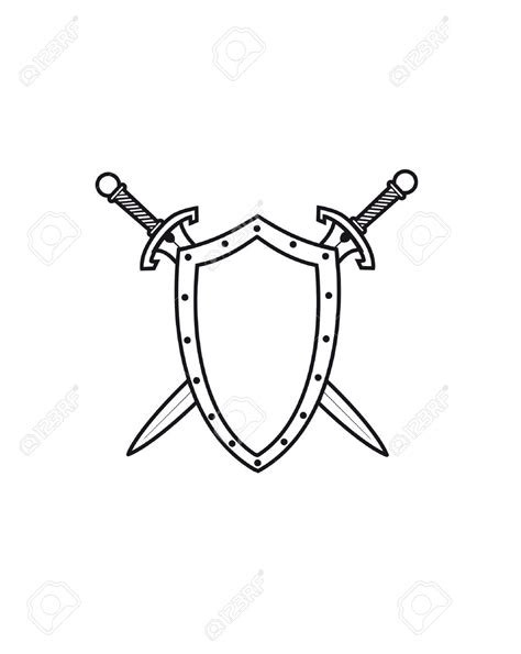 Sword And Shield Drawing at GetDrawings | Free download