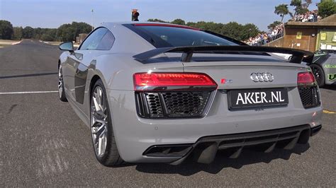 Nardo Grey Audi R8 V10 Plus Pure Exhaust Sound