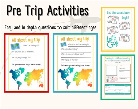Printable Kids Travel Journal & Fun Activities, Holiday Journal, Travel