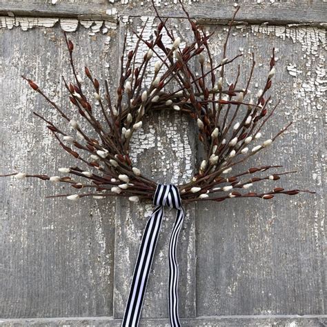 Pussy Willow Wreath Etsy
