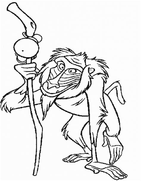 Lion King Rafiki Coloring Pages | K5 Worksheets | Lion king drawings ...