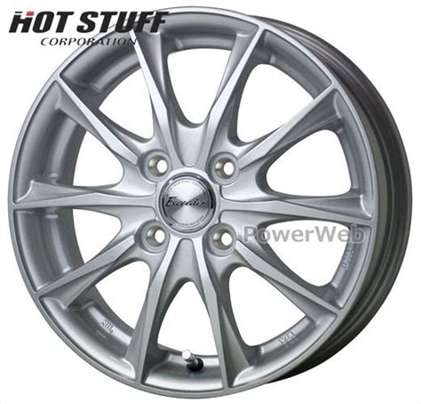 楽天市場Exceeder E06 エクシーダー E06 14インチ 4 5J PCD 100 穴数 4 inset 45 メタルシルバー HOT STUFF ホイール1本単位