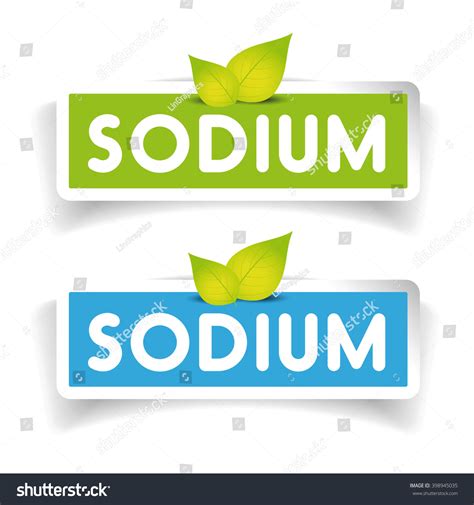 Sodium Label Vector Set Royalty Free Stock Vector Avopix