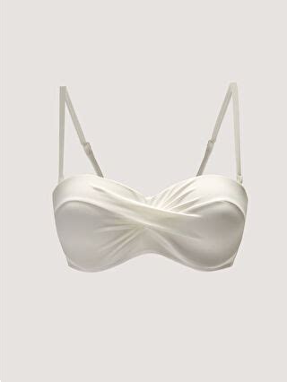 LCW DREAM Beyaz Dolgusuz Düz Raşel Kumaş Bikini Üst S23975Z8 FFB LCW