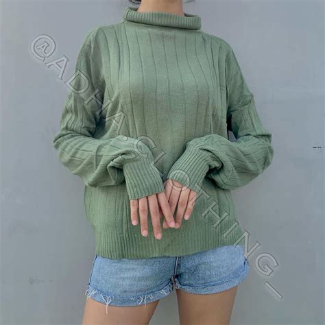 Baju Wanita Hijau Nude Fesyen Wanita Pakaian Wanita Atasan Di Carousell