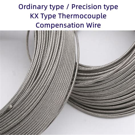 1 2 3m Kx Type Stainless Steel Shielded Thermocouple Wire Glass Fiber