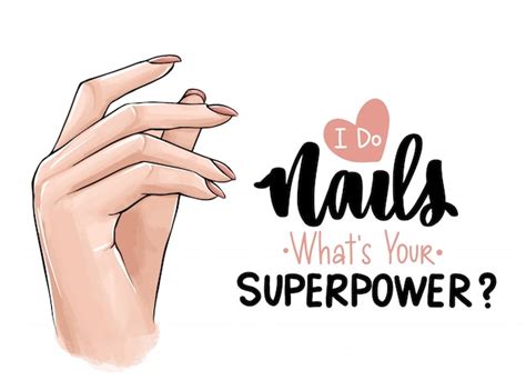 Belle Femme Mains Avec Vernis à Ongles Nude Vecteur Premium