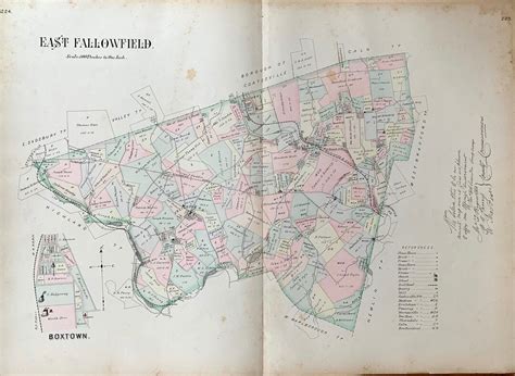 East Fallowfield Township Map Original Chester County Farm Atlas