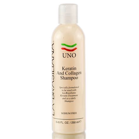 La Brasiliana Uno Keratin And Collagen Shampoo Size 85 Oz