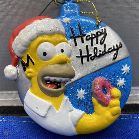 The Simpsons Homer Simpson Happy Holidays Christmas Tree Ornament Xmas
