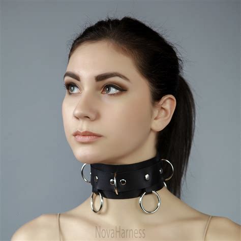 Bdsm choker leather bdsm choker unique leather choker leather | Etsy