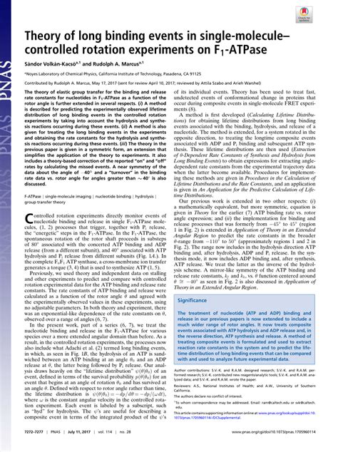 Pdf Theory Of Long Binding Events In Single Moleculecontrolled