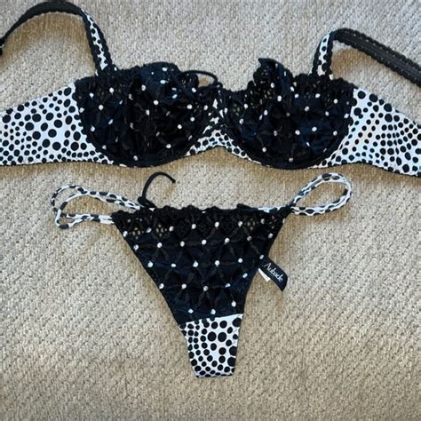 Intimates Sleepwear Black And White Polka Dot Lingerie Set Poshmark