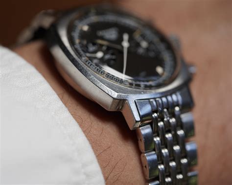 Heuer Camaro Reference N on Gay Frères Bracelet Unpolished Wind