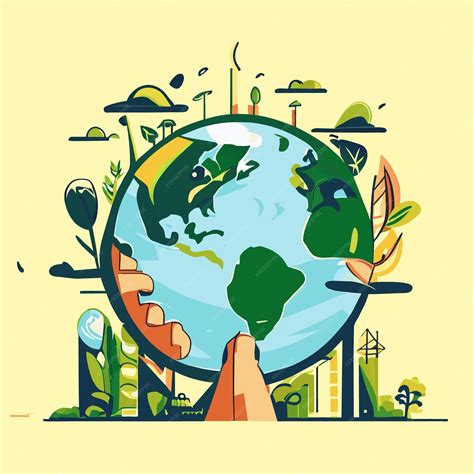 Premium Vector | Raising awareness through handdrawn climate change art