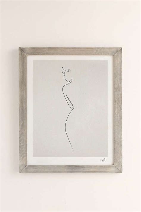 Quibe One Line Nude Art Print Nude Art Art Prints Grey Wall Art