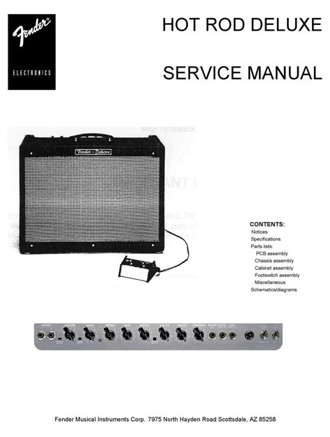 Fender Hot Rod Deville Circuit Diagram Revealed