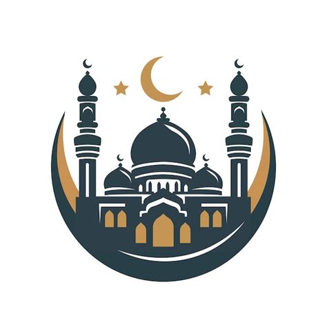 Premium Vector Muslim Mosque Icon Logo Beautiful Muslim Temple