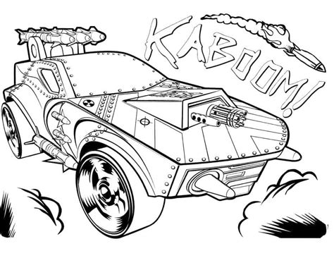 Coloriage Voiture Hot Wheels Pour Les Enfants télécharger et imprimer gratuit sur