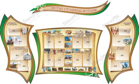 Стенд фигурный Листая страницы истории - Stendok