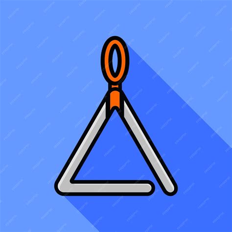 La ilustración del instrumento musical del triángulo se puede utilizar para digital e impresión