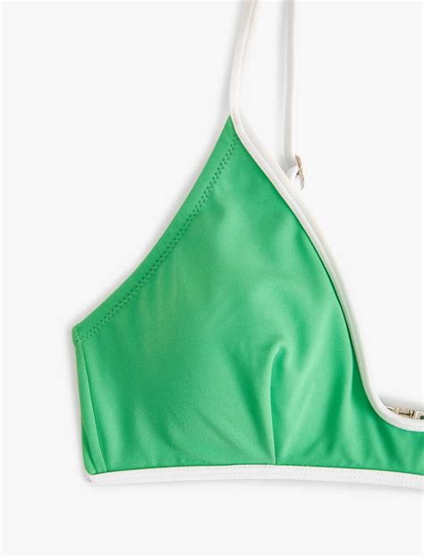 Yeşil Kadın Koton X Sima Tarkan İpli Bralet Bikini Üstü SAK MM Koton