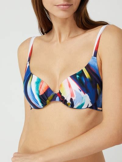 Joop Bodywear Bikini Oberteil Mit Allover Muster Modell Matira Blau Online Kaufen