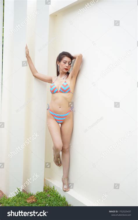 Portrait Beautiful Sexy Woman Bikini Standing Stock Photo Shutterstock