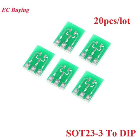 20pcs Double Side Smd Sot23 3 To Dip Sip3 Adapter Pcb Board Diy