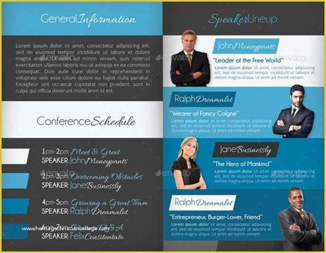 Conference Brochure Template Free Of Conference Brochure 20 Conference Brochure Templates ...